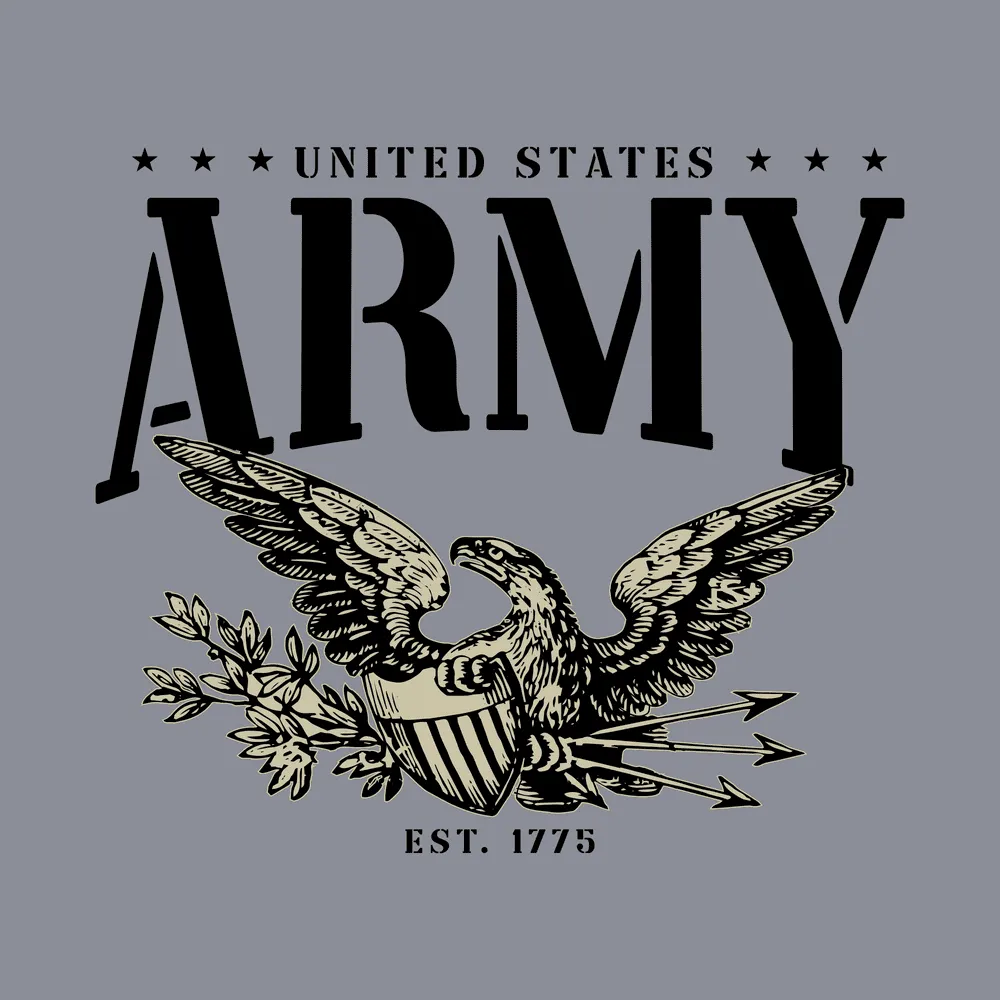 Army - Eagle T-Shirt - Dark Heather Gray sold by Grunt Style product image thumbnail 2