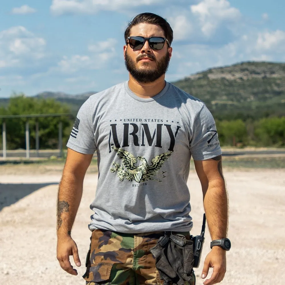 Army - Eagle T-Shirt - Dark Heather Gray sold by Grunt Style product image thumbnail 3