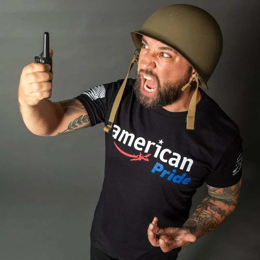 American Pride T-Shirt - Black sold by Grunt Style product image thumbnail 5