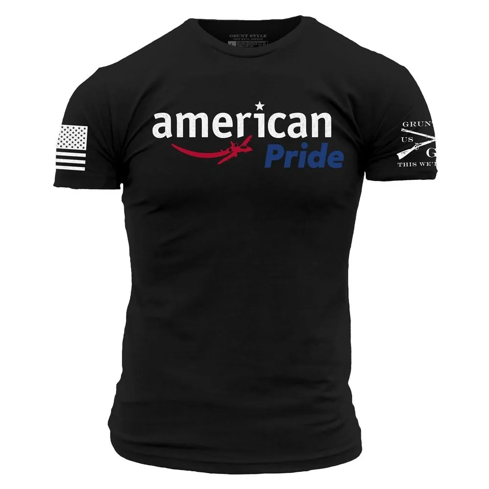 American Pride T-Shirt - Black sold by Grunt Style