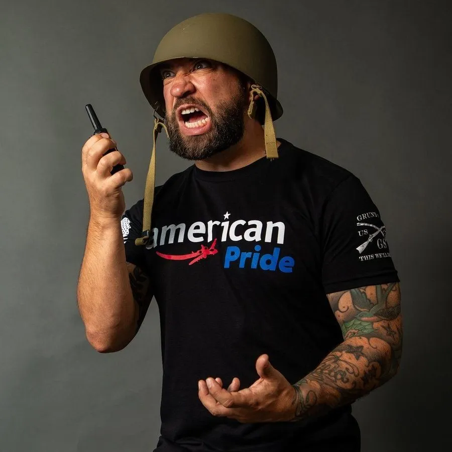 American Pride T-Shirt - Black sold by Grunt Style product image thumbnail 3