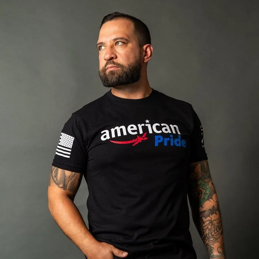 American Pride T-Shirt - Black sold by Grunt Style product image thumbnail 2