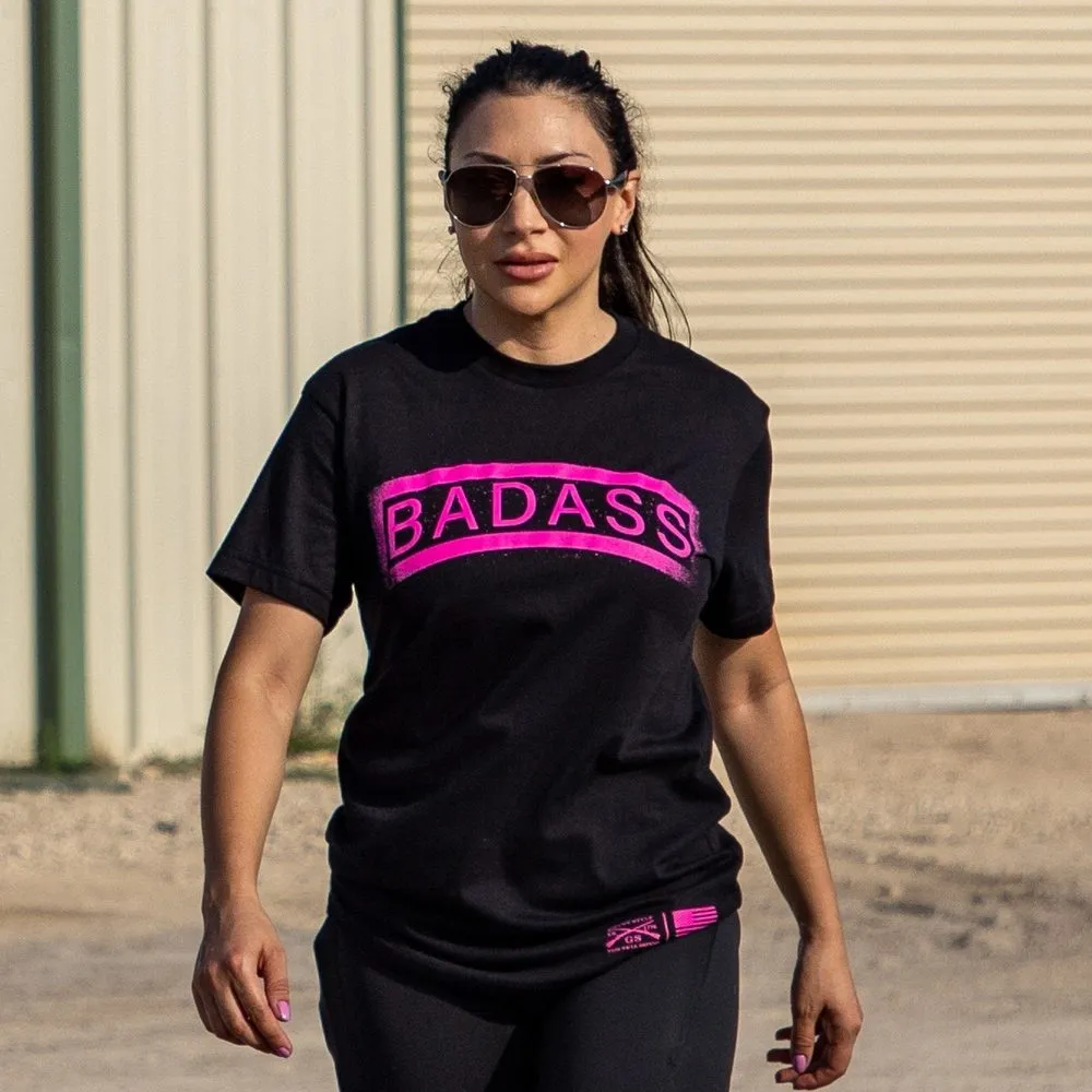 Women's Badass Boyfriend Fit T-Shirt - Black sold by Grunt Style product image thumbnail 4