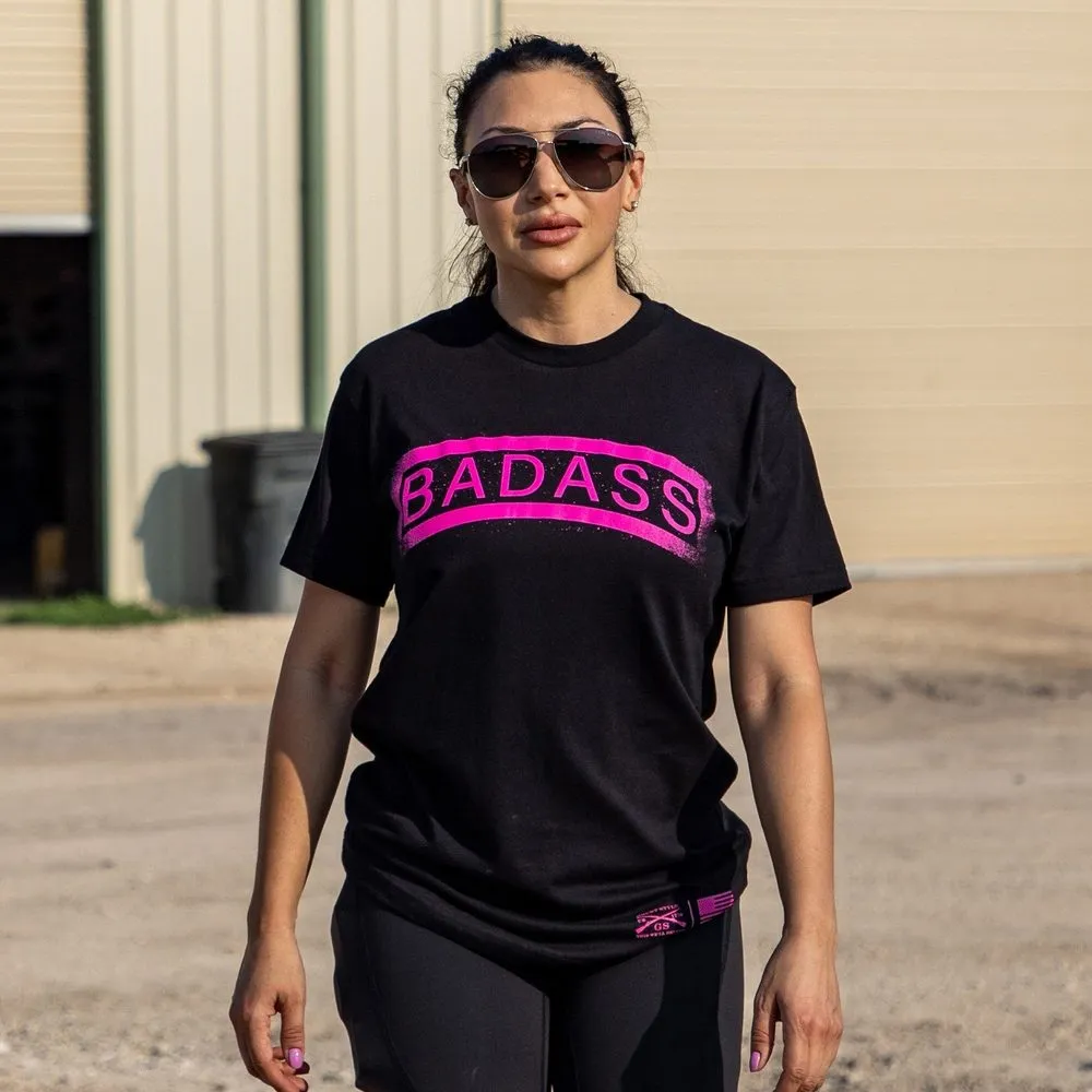 Women's Badass Boyfriend Fit T-Shirt - Black sold by Grunt Style product image thumbnail 5