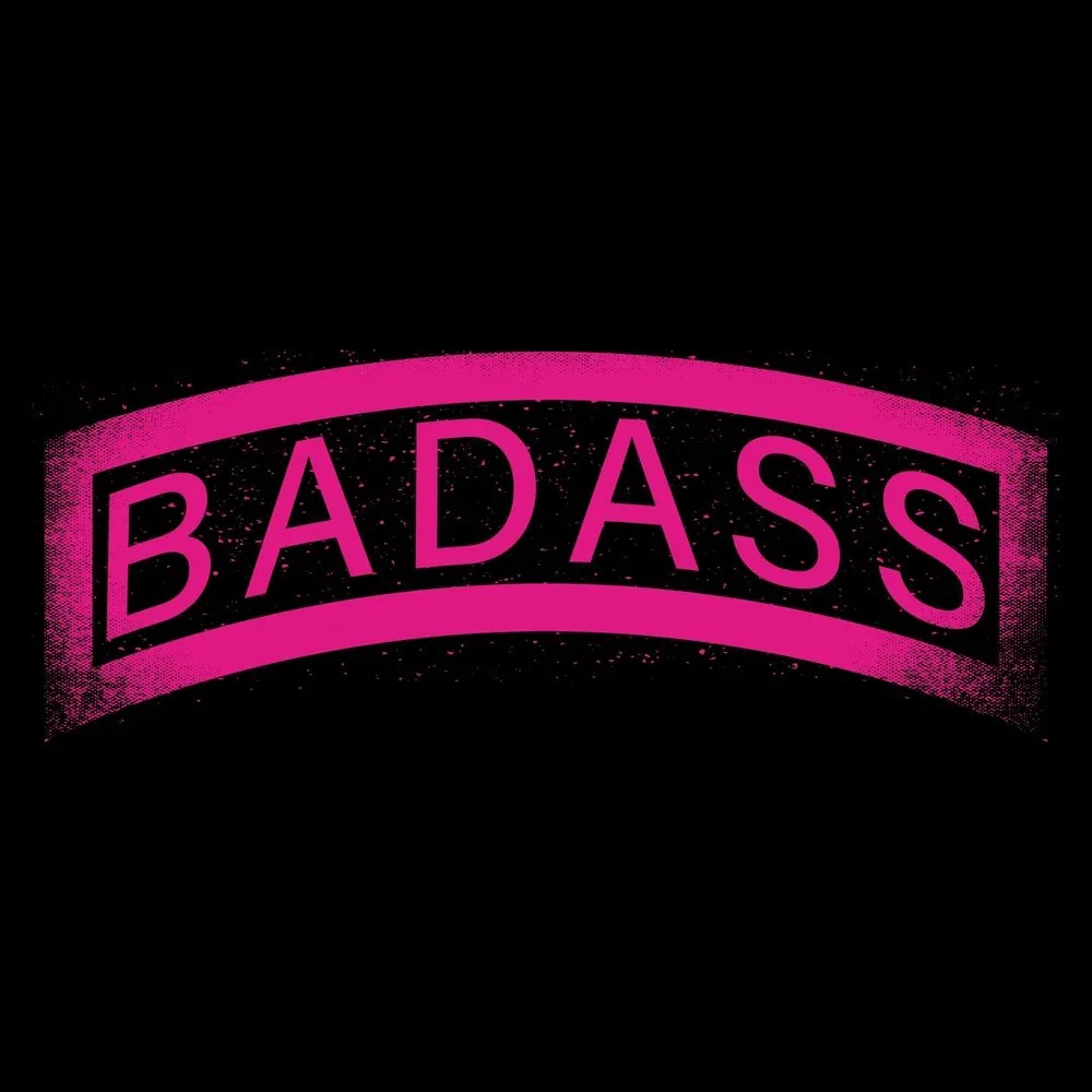 Women's Badass Boyfriend Fit T-Shirt - Black sold by Grunt Style product image thumbnail 2