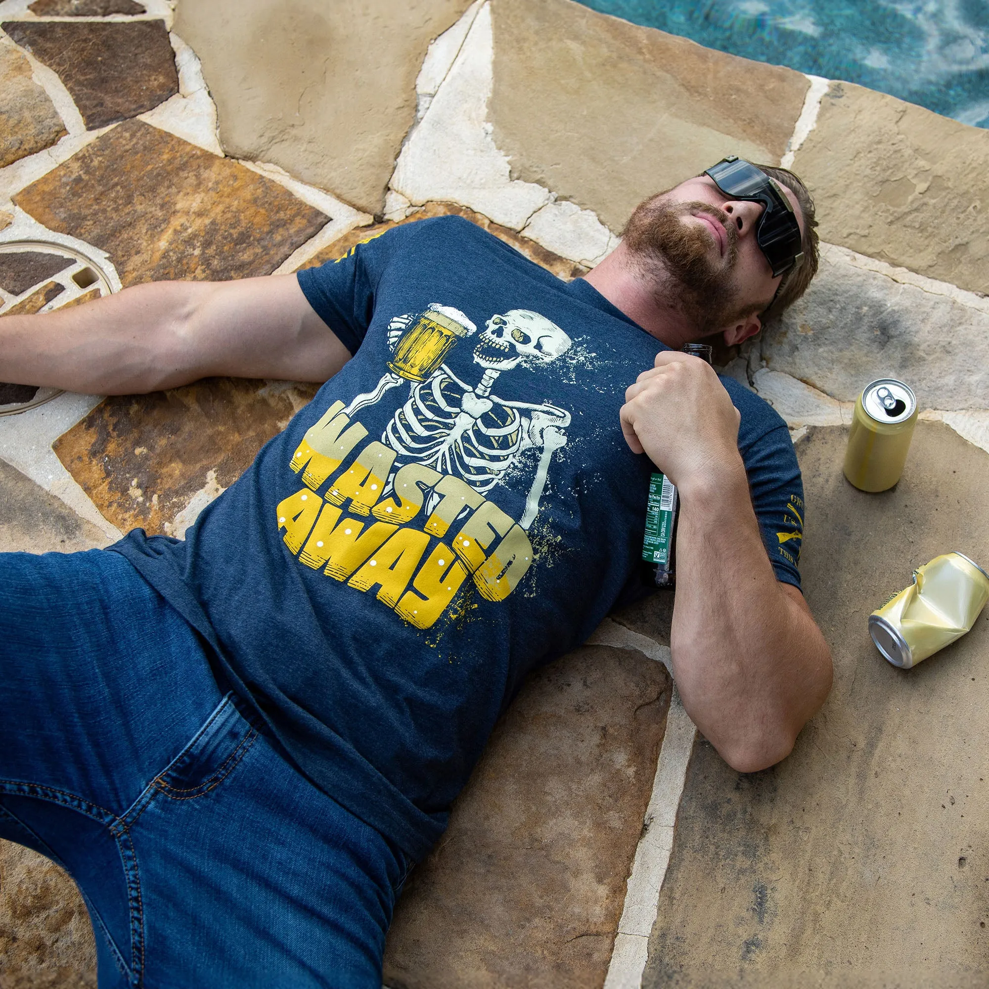 Wasted Away T-Shirt - Midnight Navy sold by Grunt Style product image thumbnail 3