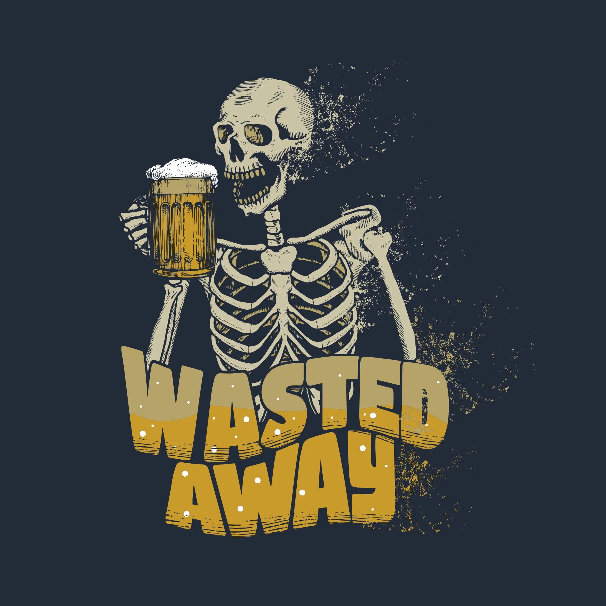 Wasted Away T-Shirt - Midnight Navy sold by Grunt Style product image thumbnail 2