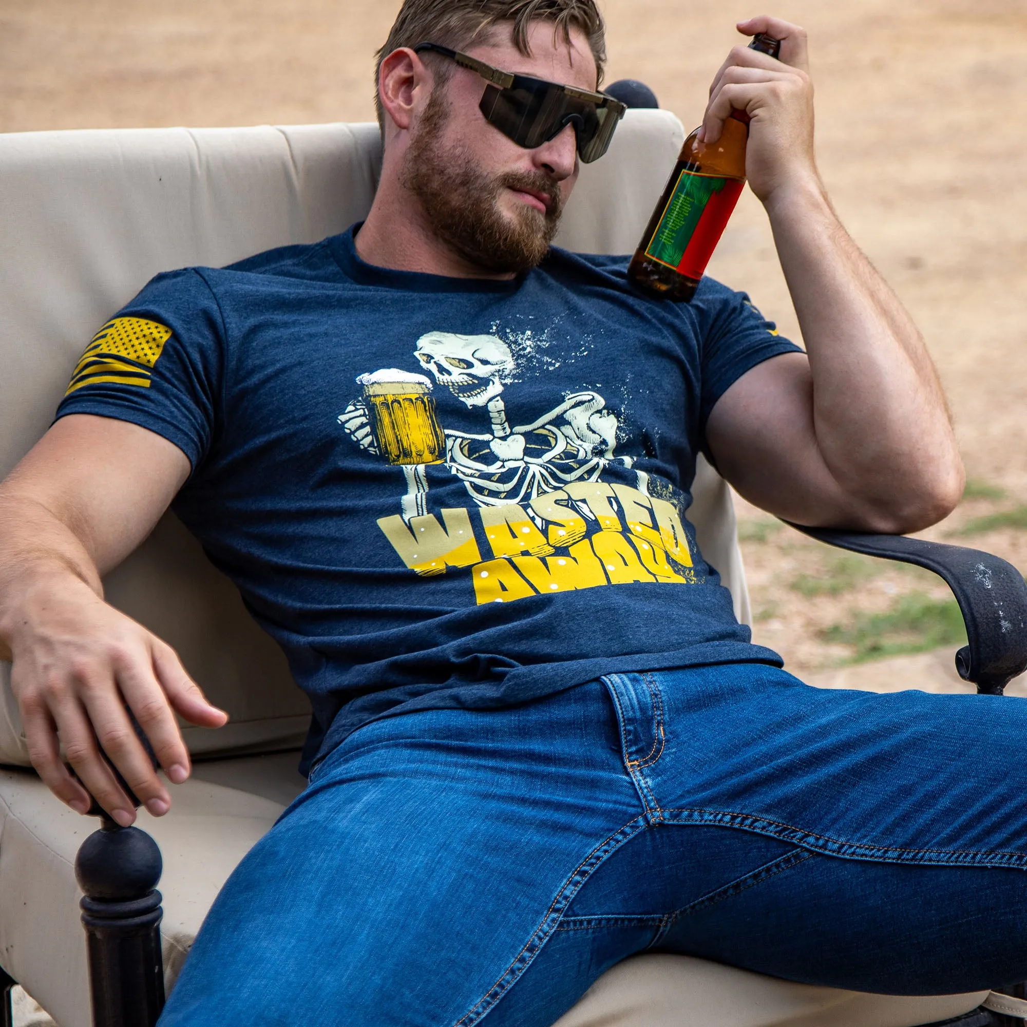 Wasted Away T-Shirt - Midnight Navy sold by Grunt Style product image thumbnail 5