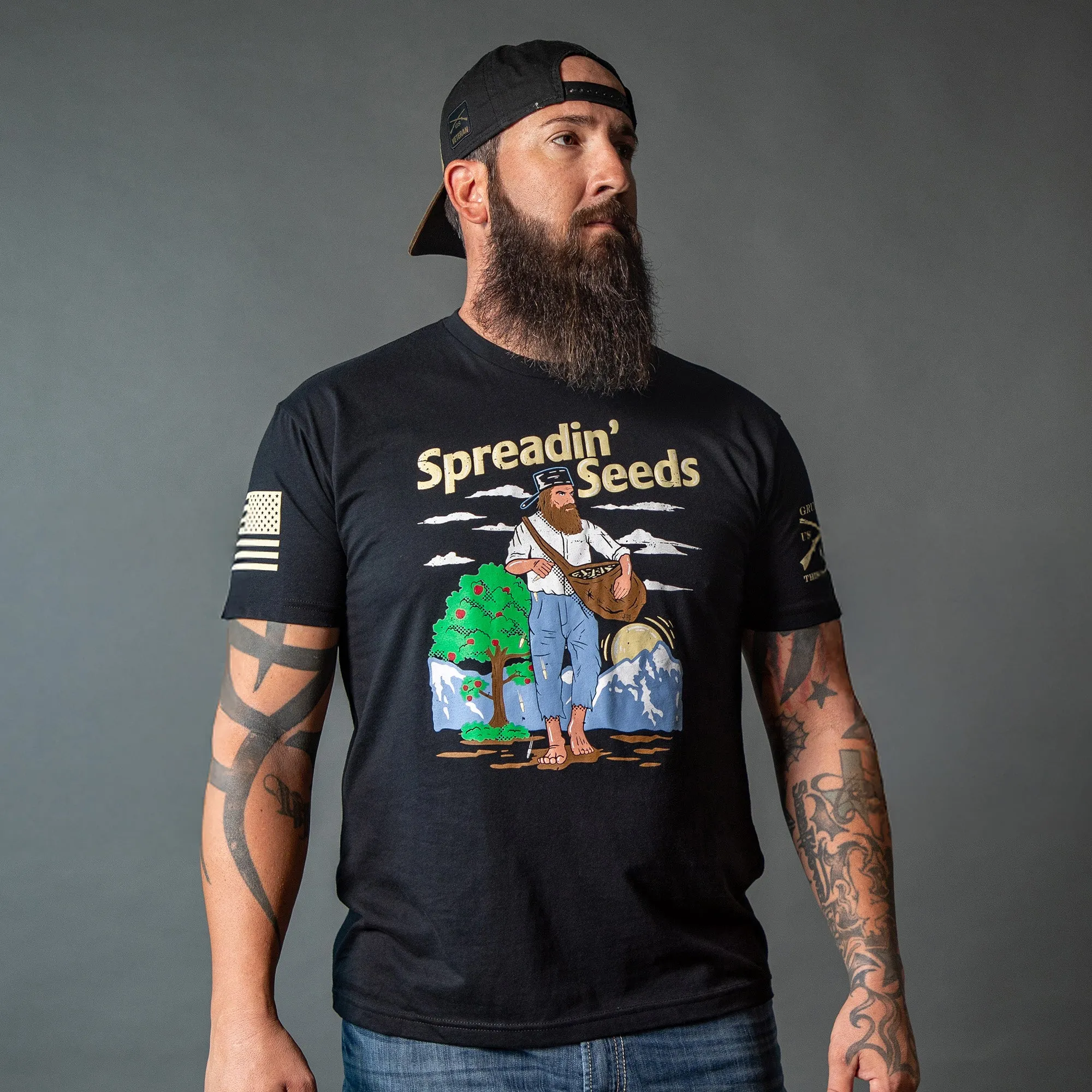 Spreadin' Seeds T-Shirt - Black sold by Grunt Style product image thumbnail 4