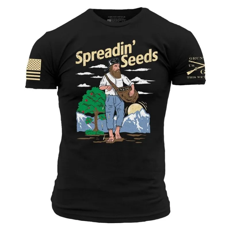 Spreadin' Seeds T-Shirt - Black sold by Grunt Style