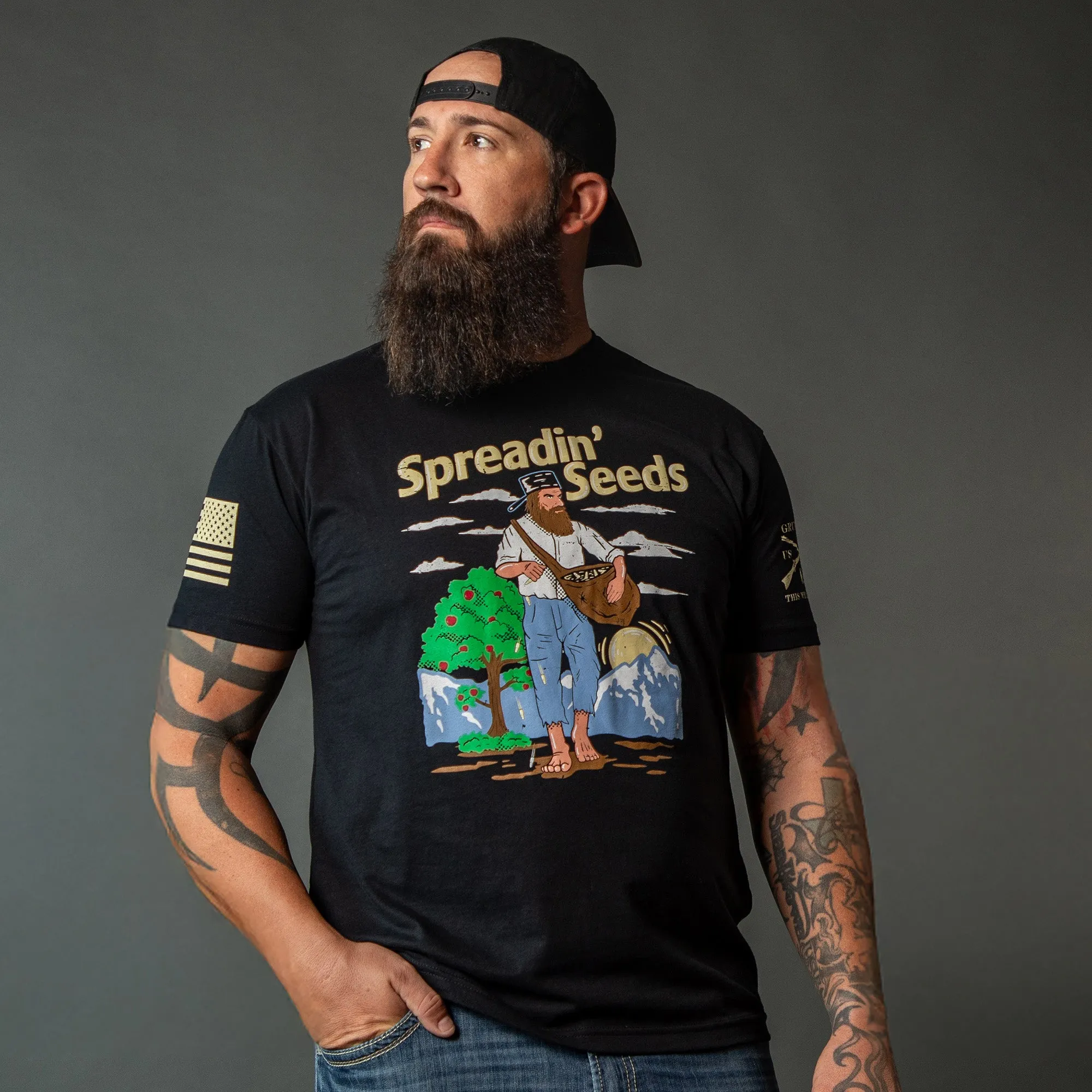 Spreadin' Seeds T-Shirt - Black sold by Grunt Style product image thumbnail 5