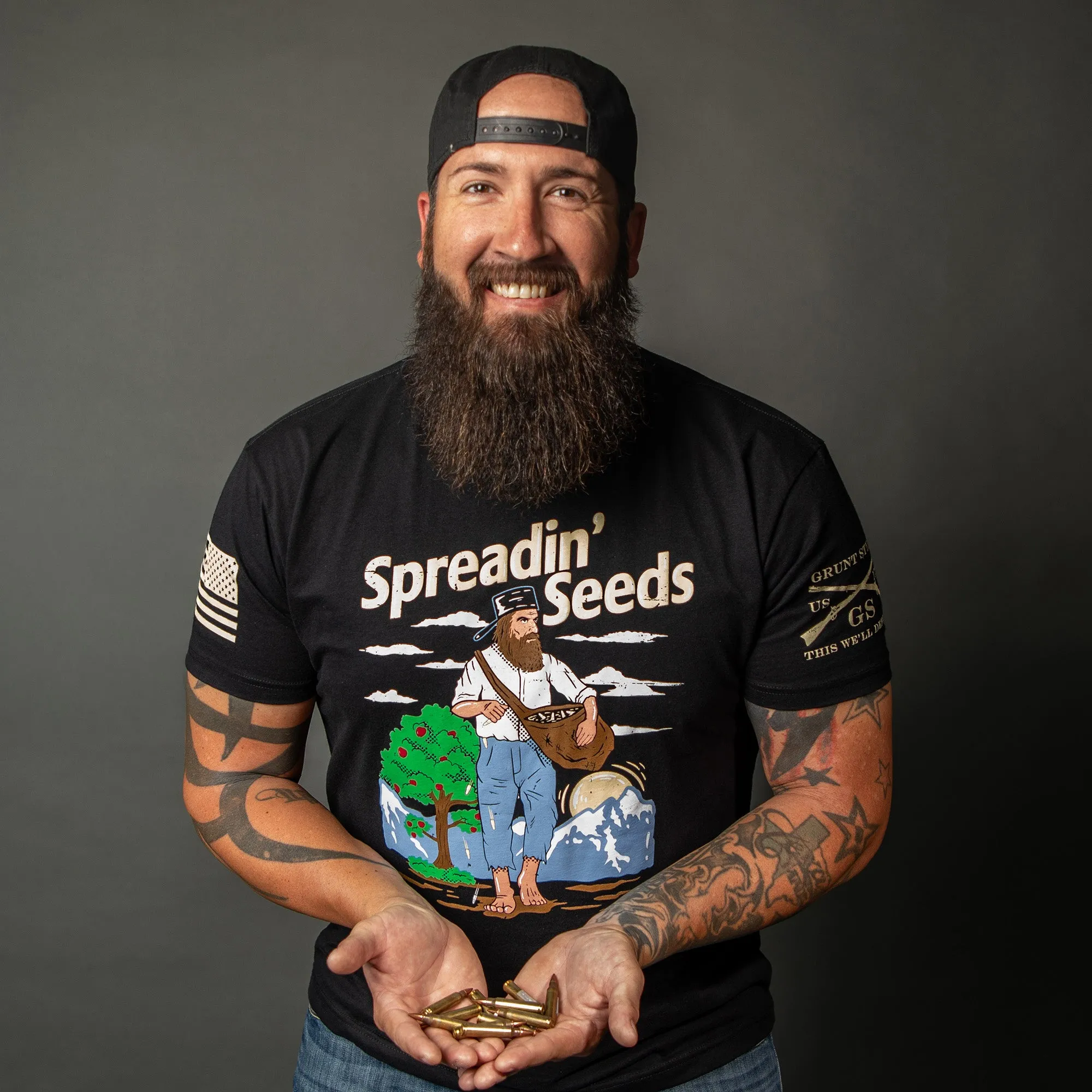 Spreadin' Seeds T-Shirt - Black sold by Grunt Style product image thumbnail 3