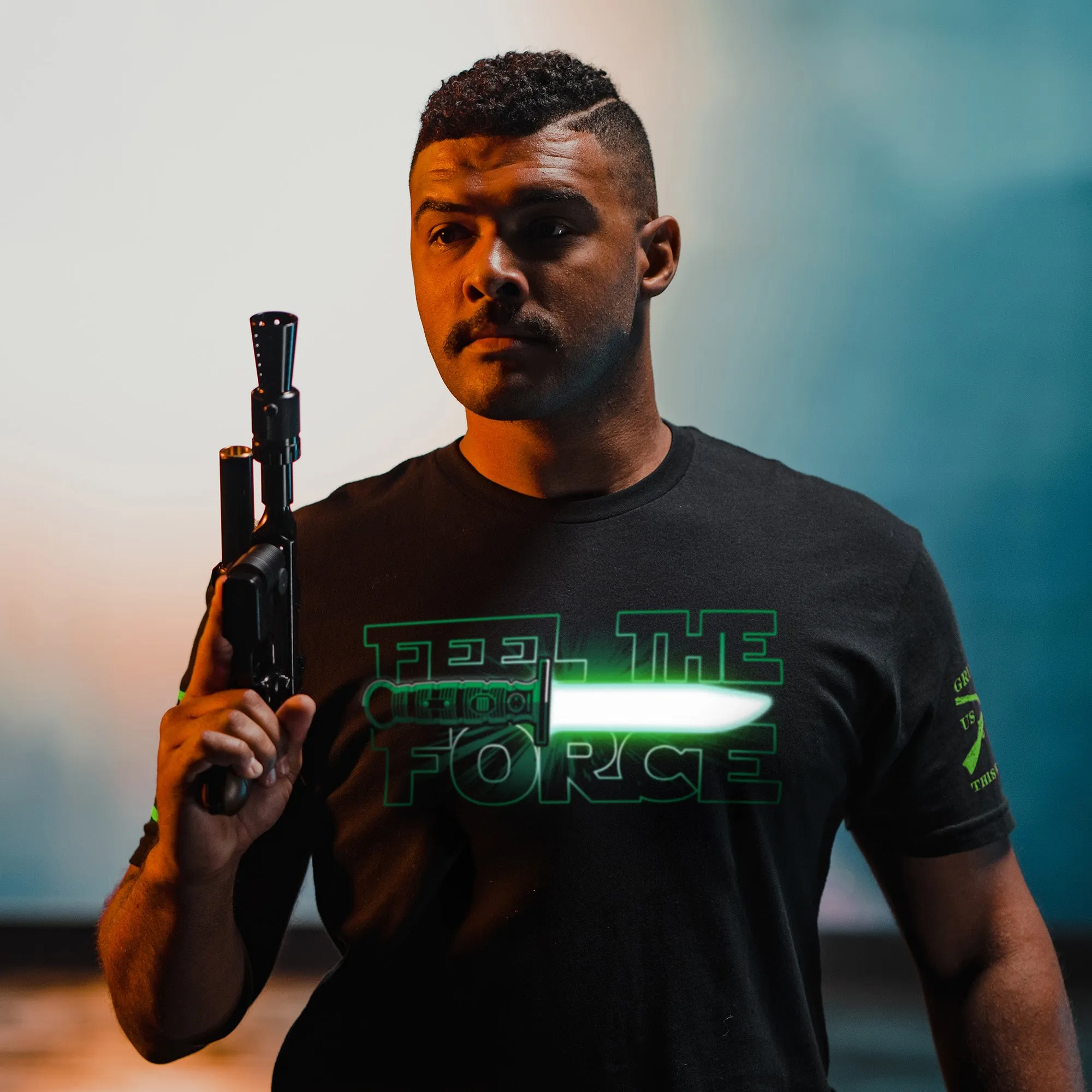 Feel The Green Force T-Shirt - Black sold by Grunt Style product image thumbnail 4