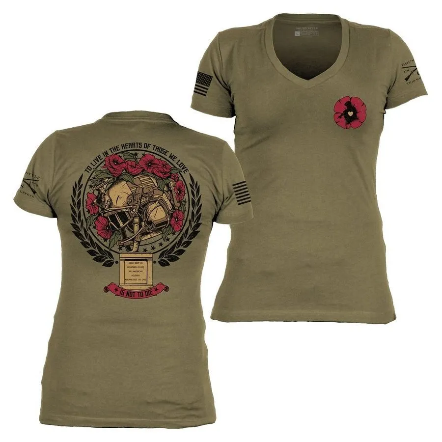 Women's Those We Love V-Neck T-Shirt - Military Green sold by Grunt Style product image thumbnail 2