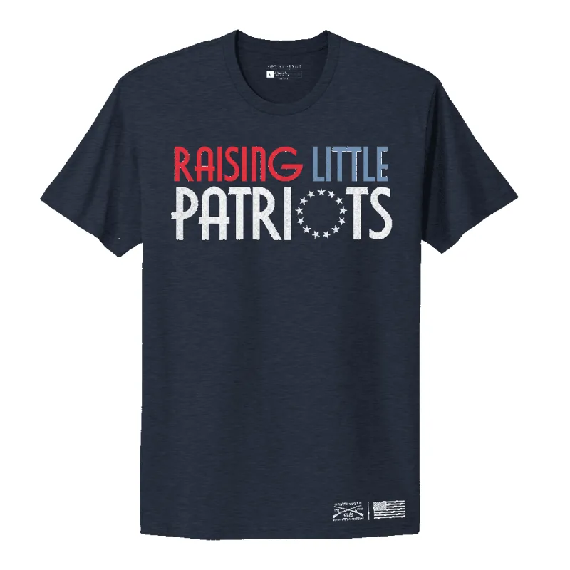 Women's Raising Little Patriots Boyfriend Fit T-Shirt - Midnight Navy sold by Grunt Style