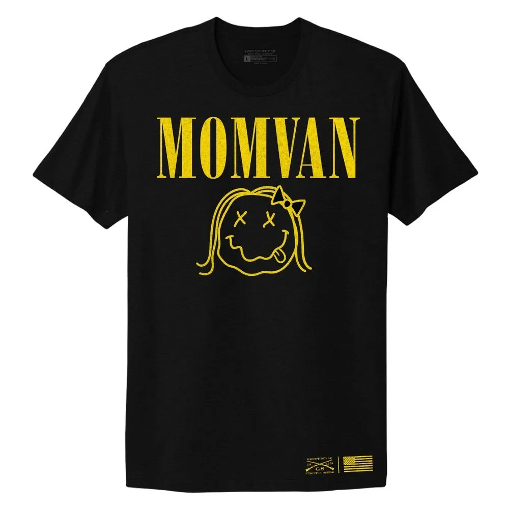 Women's MomVan Boyfriend Fit T-Shirt - Black sold by Grunt Style
