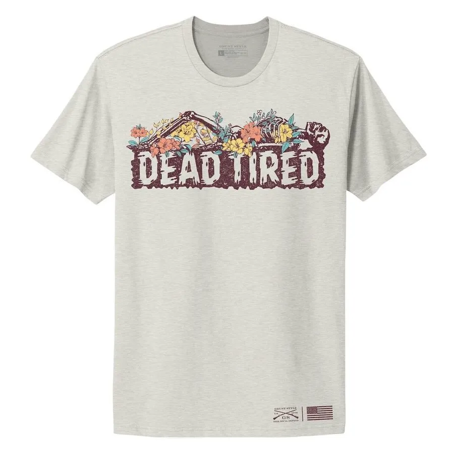 Women's Dead Tired Boyfriend Fit T-Shirt - Sand sold by Grunt Style