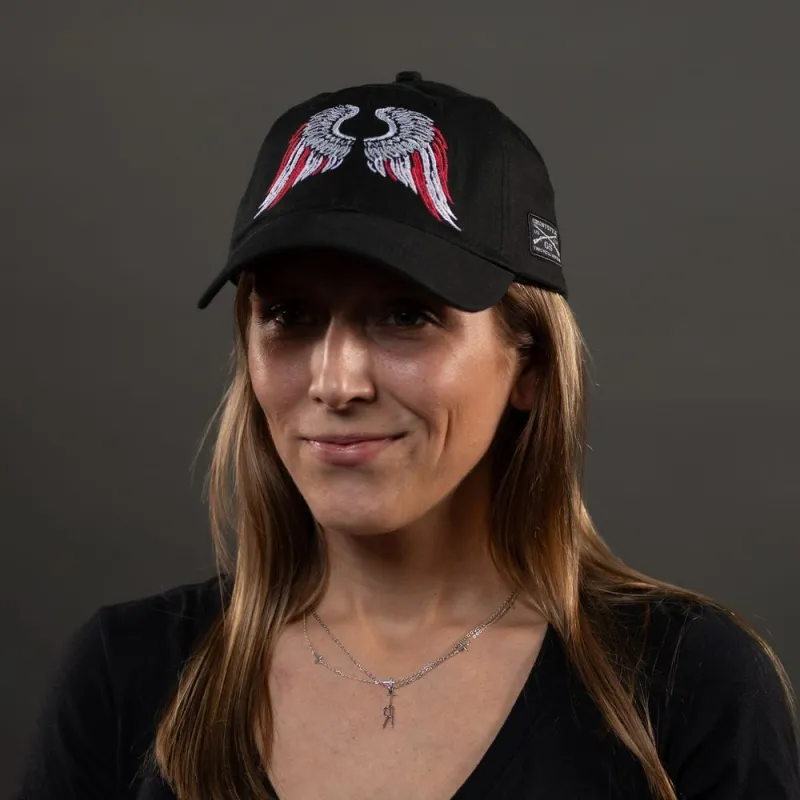 Freedom Angel Dad Hat - Black made by Grunt Style