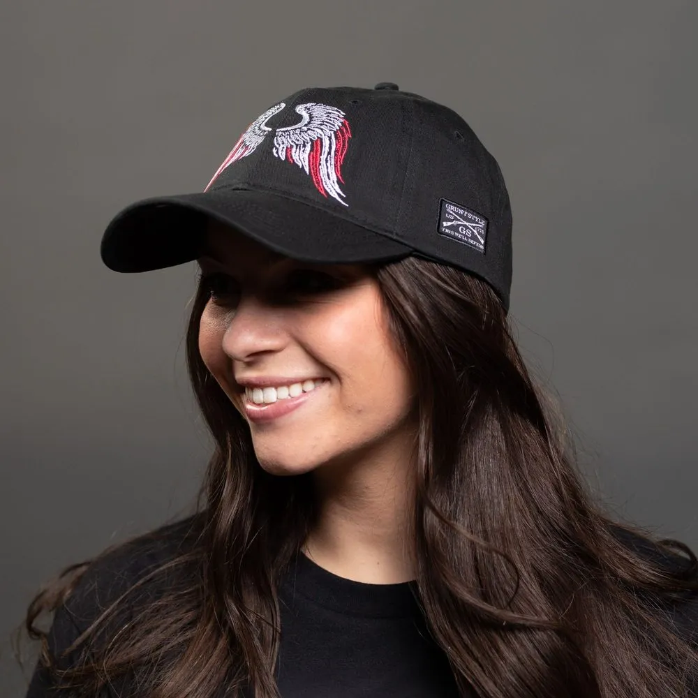 Freedom Angel Dad Hat - Black sold by Grunt Style product image thumbnail 2