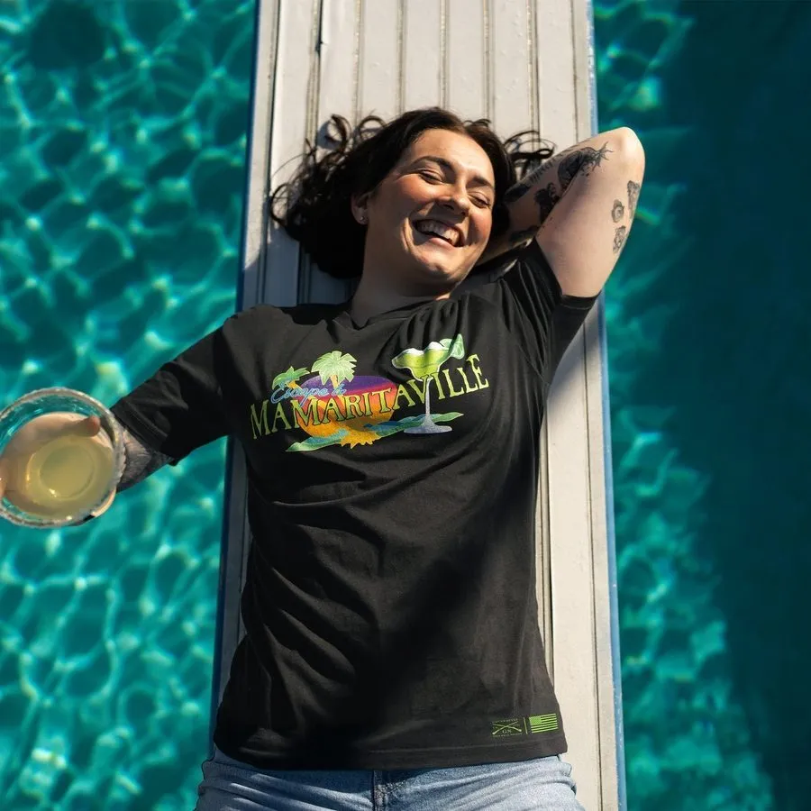 Women's Mamaritaville Boyfriend Fit T-Shirt - Black sold by Grunt Style