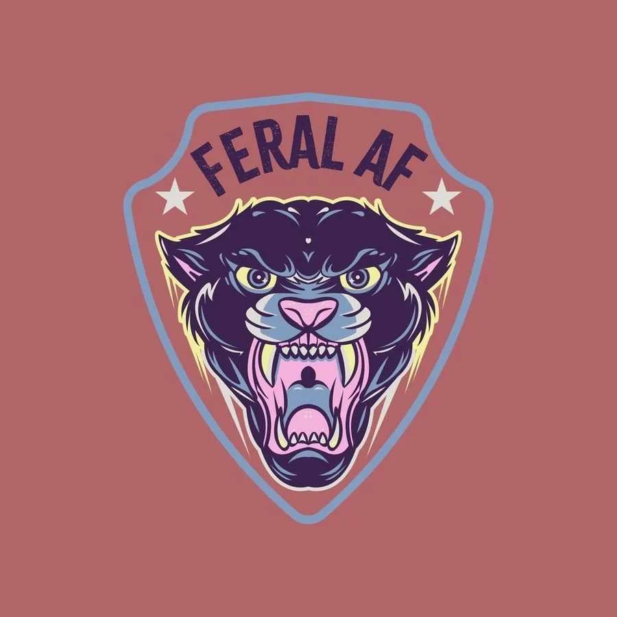 Women's Feral AF Mom Boyfriend Fit T-Shirt - Heather Mauve sold by Grunt Style product image thumbnail 3