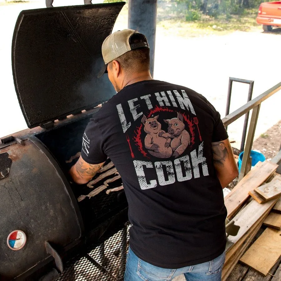 Let Him Cook T-Shirt - Black sold by Grunt Style product image thumbnail 3