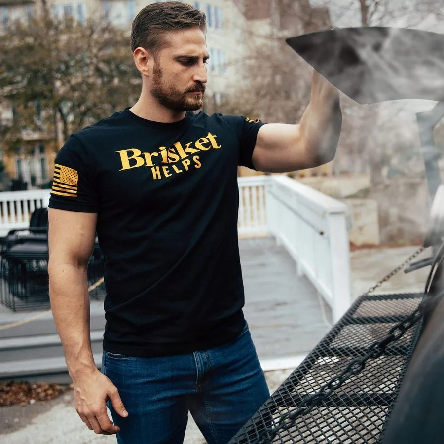 Brisket Helps T-Shirt - Black sold by Grunt Style product image thumbnail 4