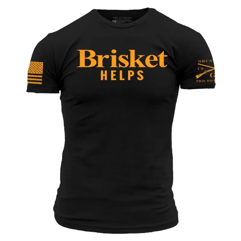 Brisket Helps T-Shirt - Black sold by Grunt Style
