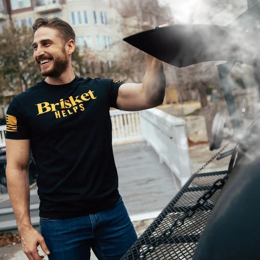 Brisket Helps T-Shirt - Black sold by Grunt Style product image thumbnail 5