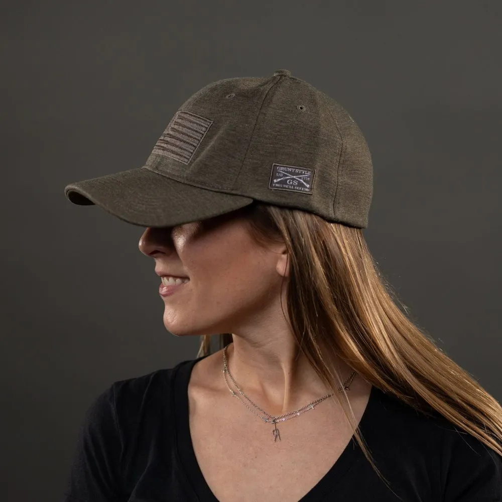 Blackout Flag Stretch Fit Hat - Military Green sold by Grunt Style product image thumbnail 5