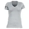 Basic T-Shirt Women's V-Neck - Dark Heather Gray sold by Grunt Style