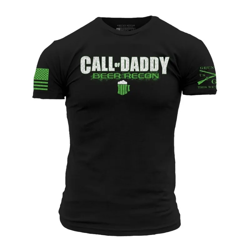 Call Of Daddy T-Shirt - Black sold by Grunt Style