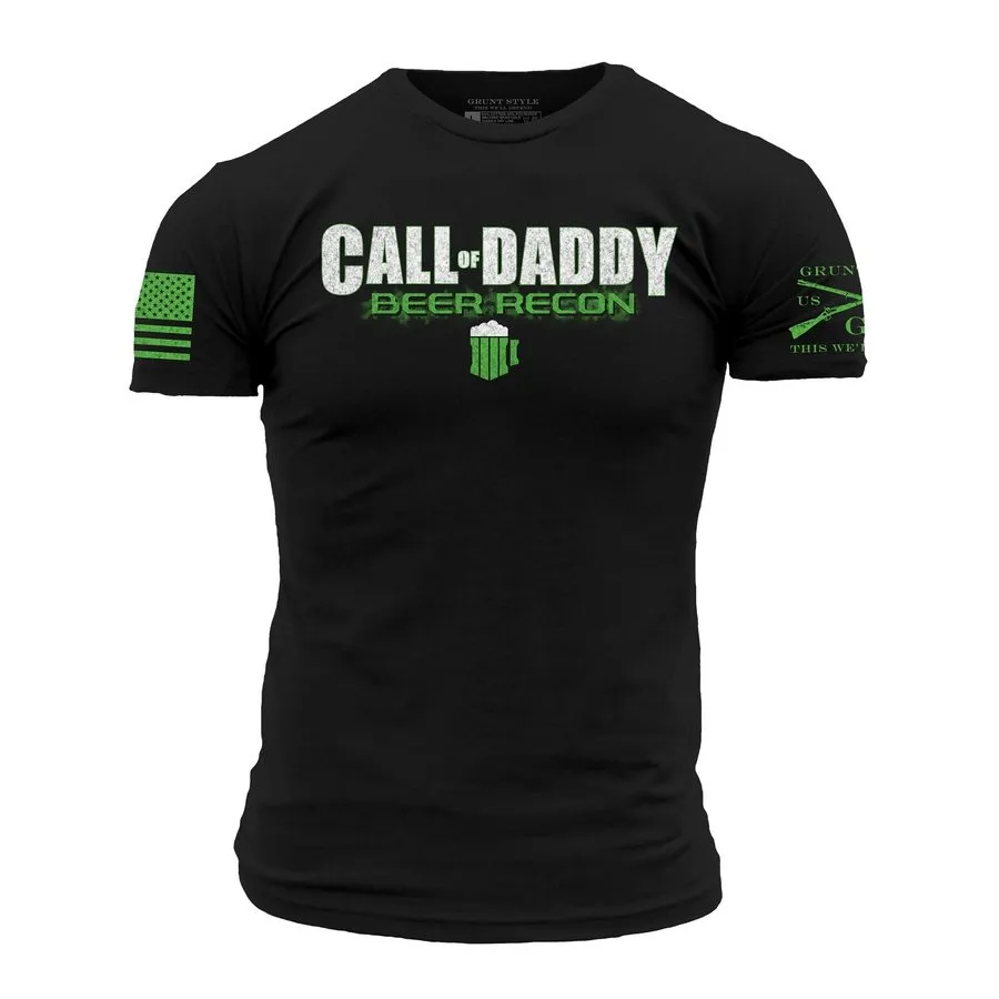 Call Of Daddy T-Shirt - Black sold by Grunt Style