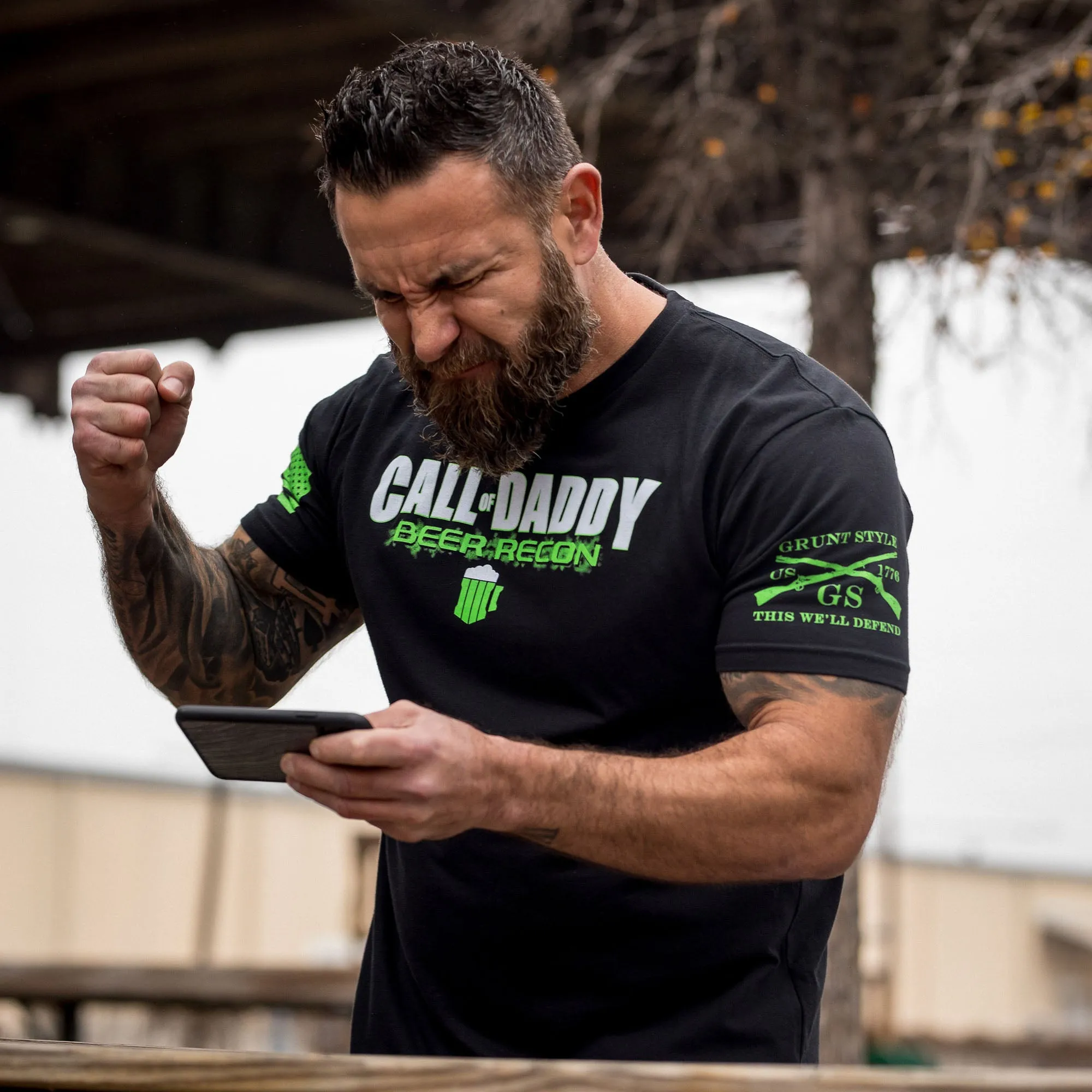 Call Of Daddy T-Shirt - Black sold by Grunt Style product image thumbnail 3