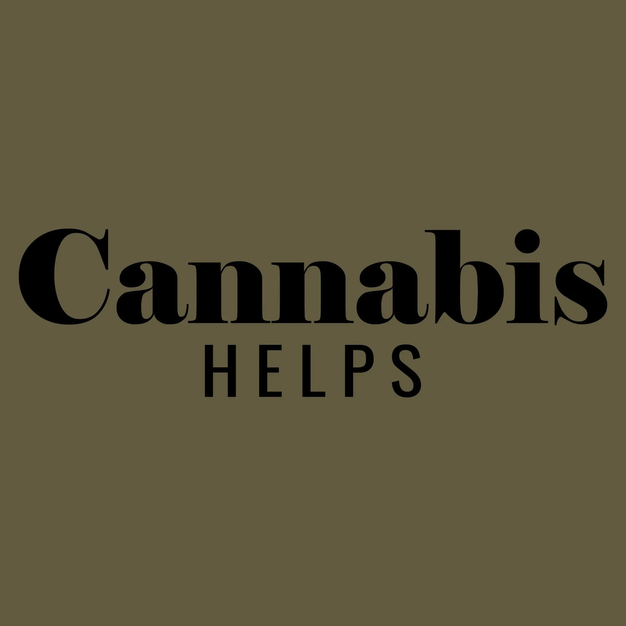 Cannabis Helps T-Shirt - Military Green sold by Grunt Style product image thumbnail 2