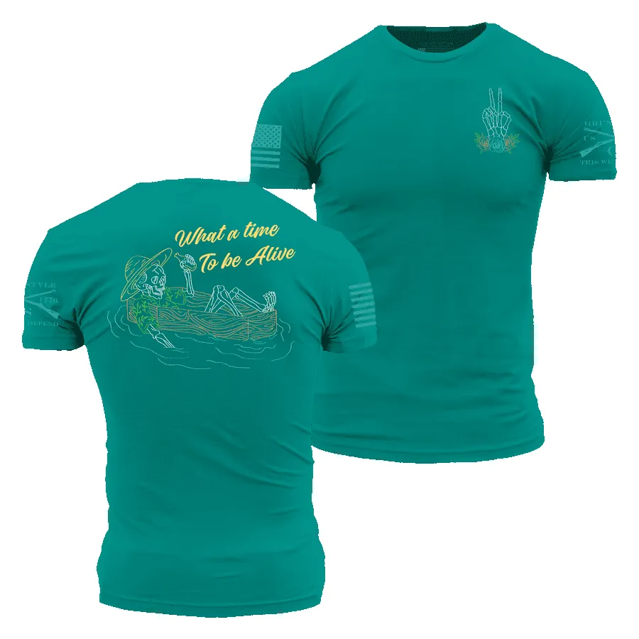 What A Time T-Shirt - Heather Aqua sold by Grunt Style