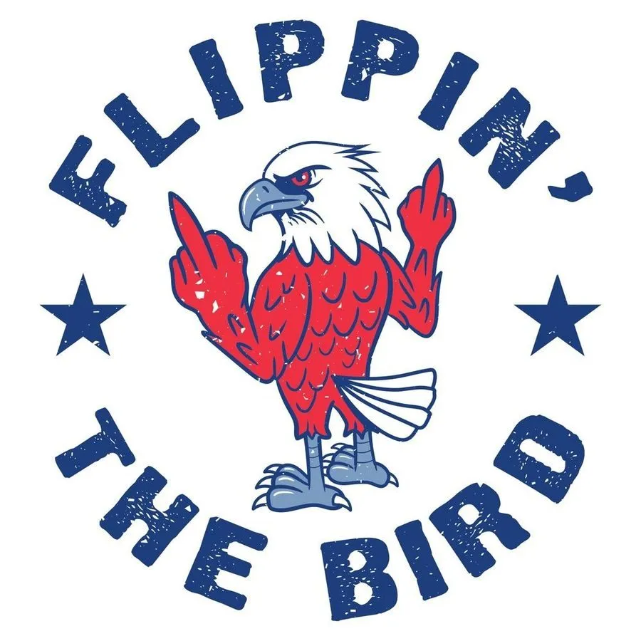 Women's Flippin' The Bird Boyfriend Fit T-Shirt - White sold by Grunt Style product image thumbnail 2