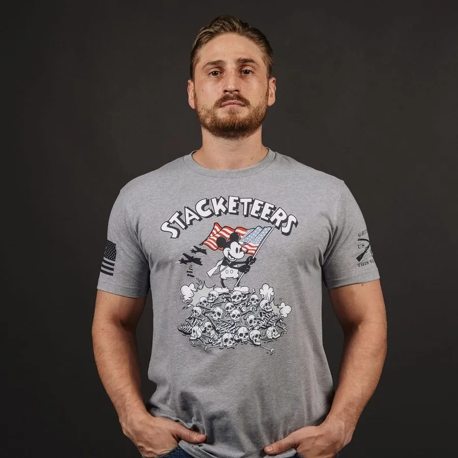 Stacketeers T-Shirt - Dark Heather Gray sold by Grunt Style product image thumbnail 3