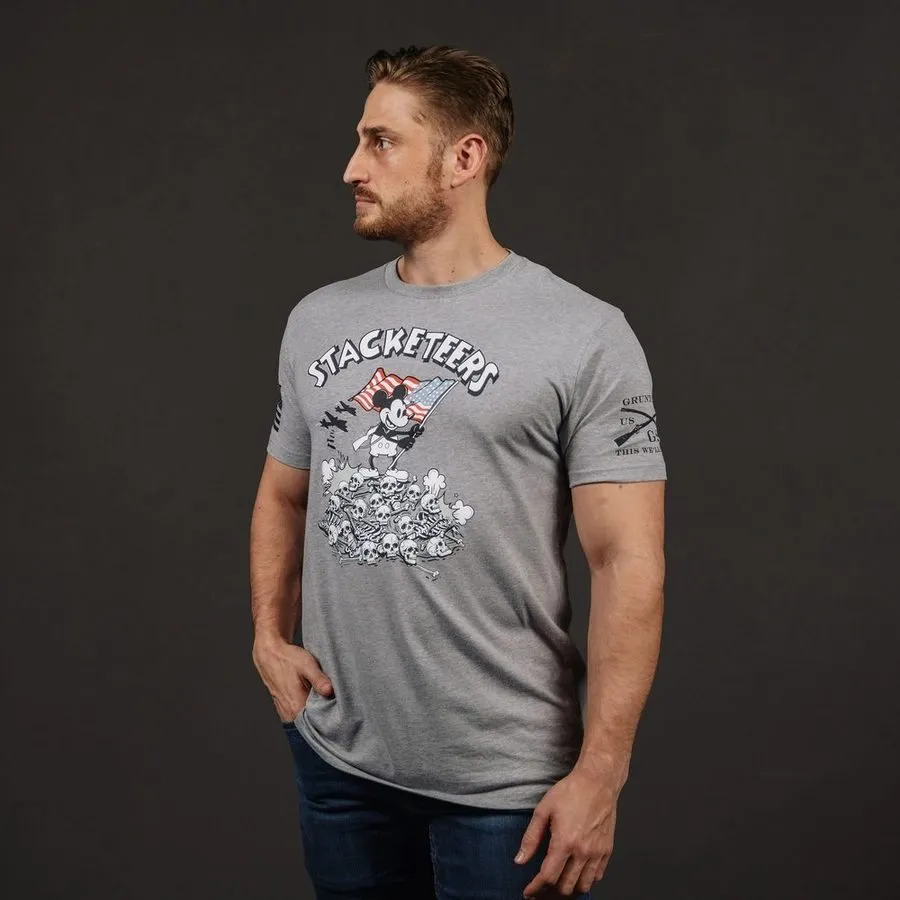 Stacketeers T-Shirt - Dark Heather Gray sold by Grunt Style product image thumbnail 4