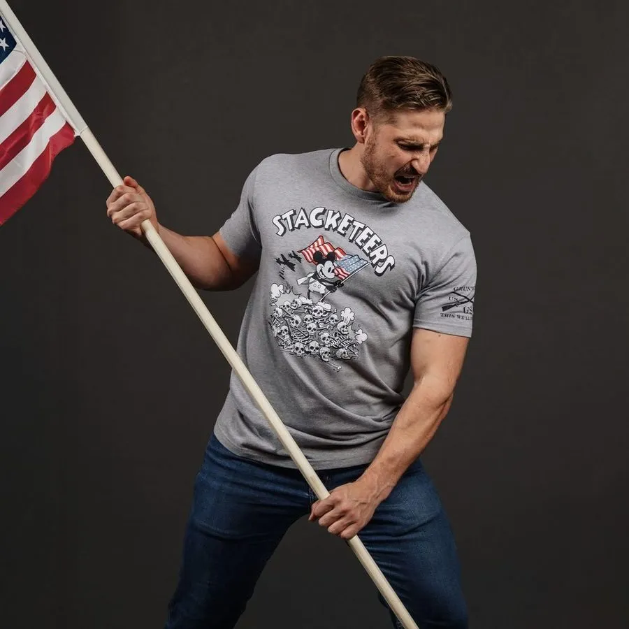 Stacketeers T-Shirt - Dark Heather Gray sold by Grunt Style product image thumbnail 5