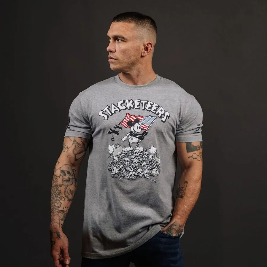 Stacketeers T-Shirt - Dark Heather Gray sold by Grunt Style product image thumbnail 2