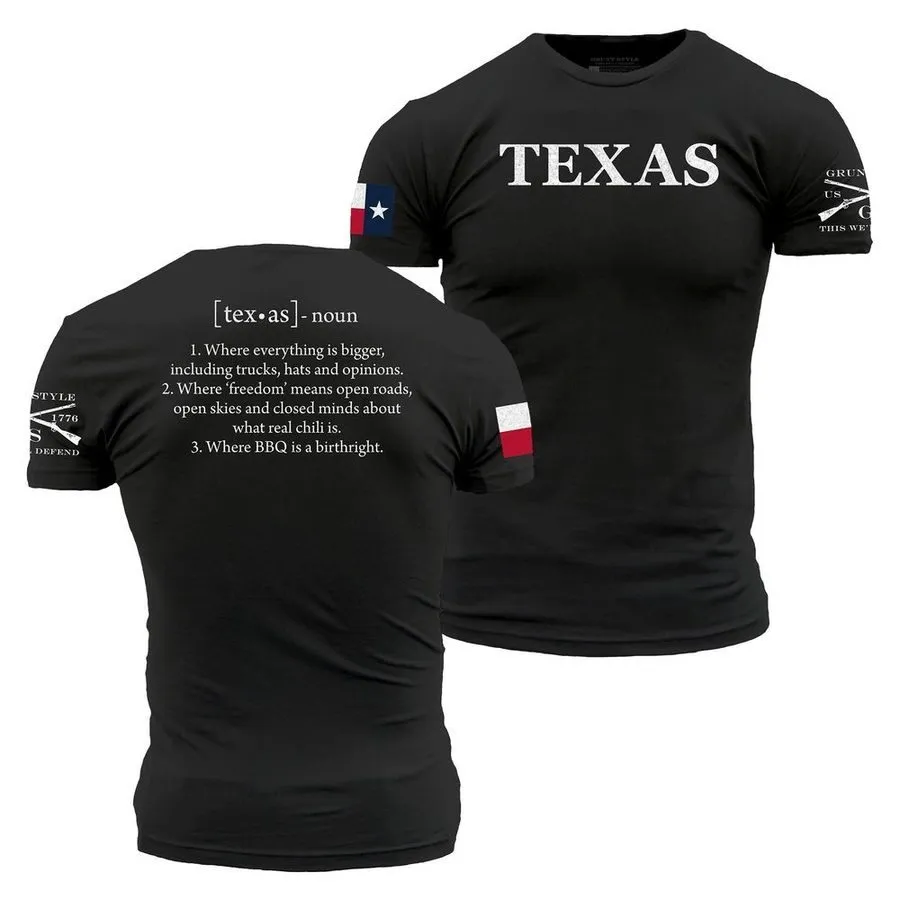 Texas Defined T-Shirt - Black sold by Grunt Style