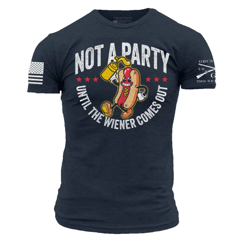 Wiener Party T-Shirt - Midnight Navy made by Grunt Style