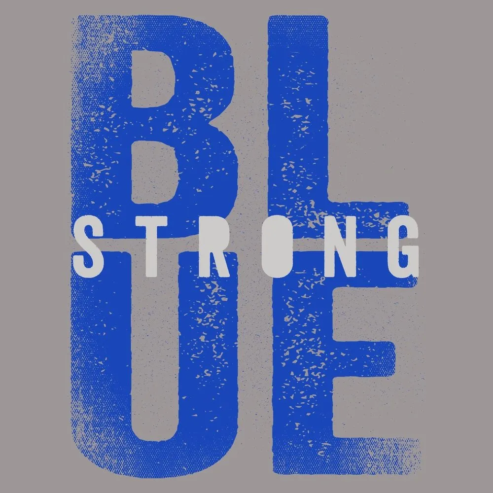 Blue Strong T-Shirt - Dark Heather Gray sold by Grunt Style product image thumbnail 2