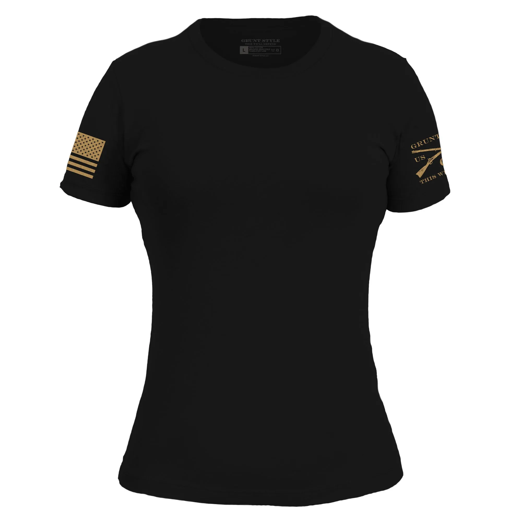 Basic T-Shirt Women's Slim Fit - Black sold by Grunt Style