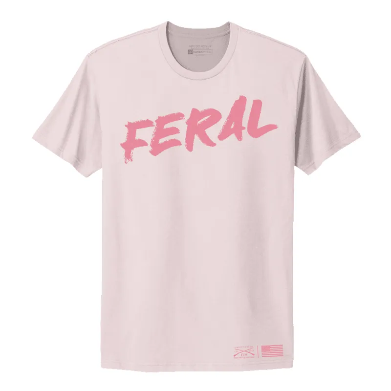Women's Feral Boyfriend Fit T-Shirt - Light Pink sold by Grunt Style
