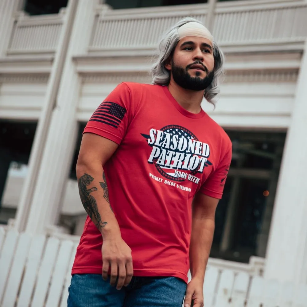 Seasoned Patriot T-Shirt - Red sold by Grunt Style product image thumbnail 5