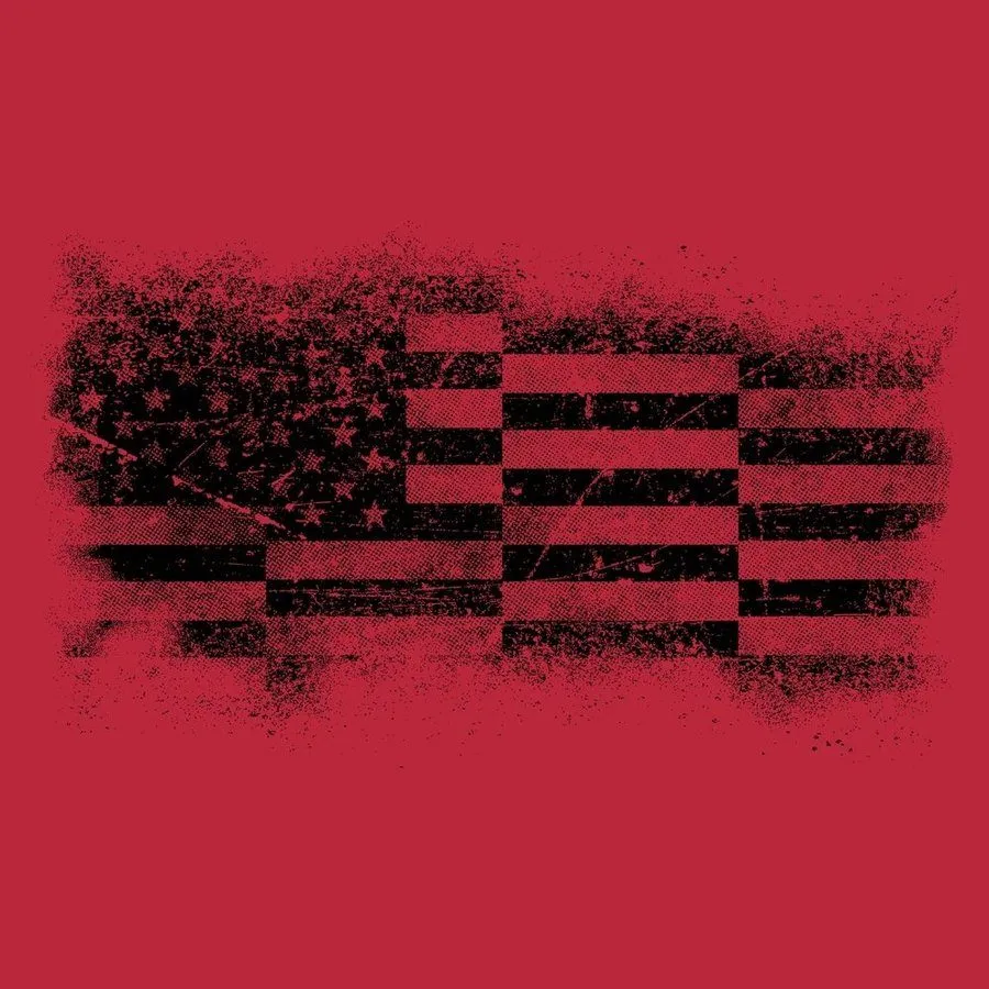 Bar Flag T-Shirt - Red sold by Grunt Style product image thumbnail 2