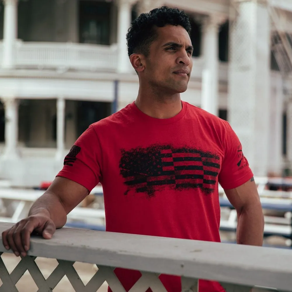 Bar Flag T-Shirt - Red sold by Grunt Style product image thumbnail 3