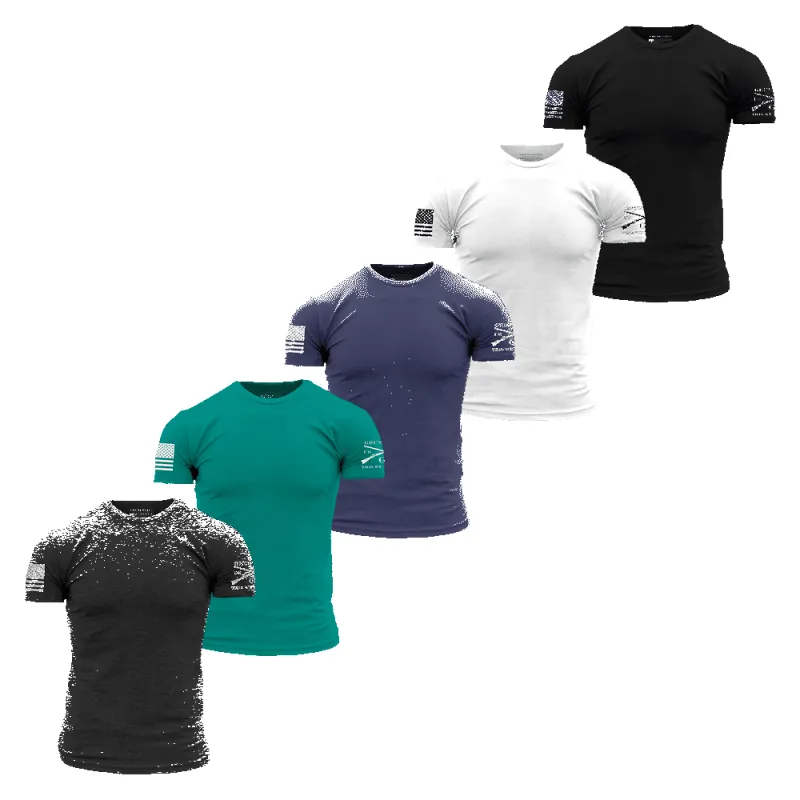 Basic T-Shirt Black Water 5-Pack sold by Grunt Style